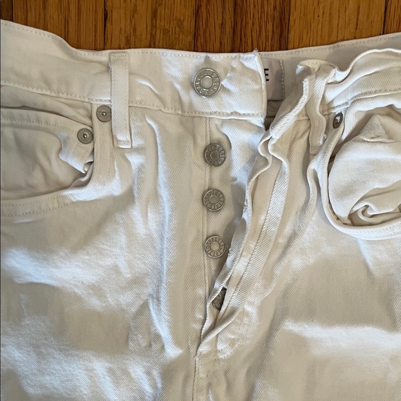 Agolde White Straight Leg Women's Jeans - Picture 3 of 5